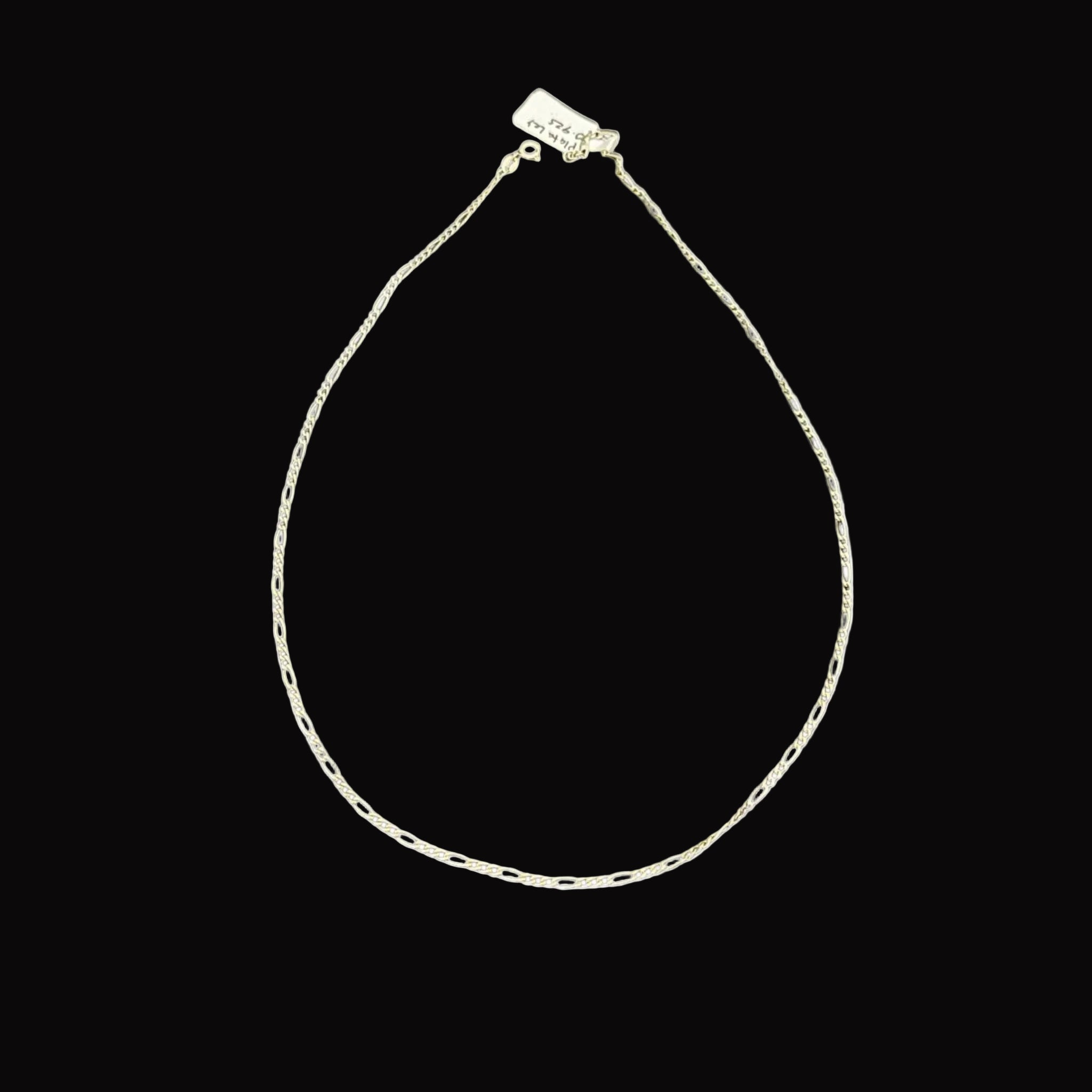 Cadena Estilo Figaro en Plata Ley .925