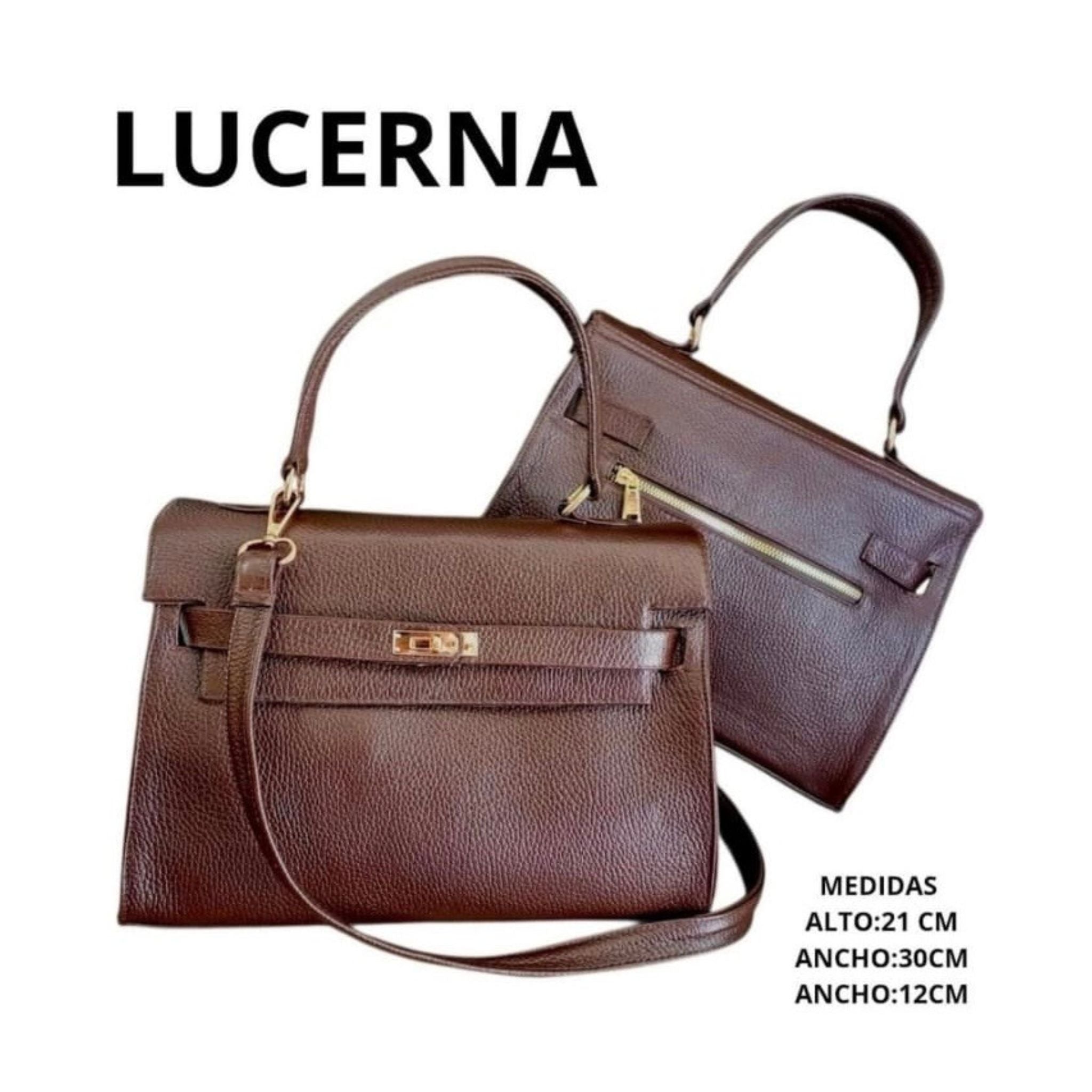Bolsa de Piel Lucerna Café